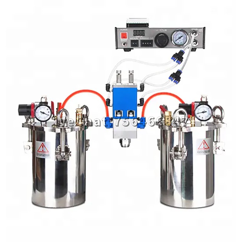 Semi automatic AB dual liquid glue dispensing machine